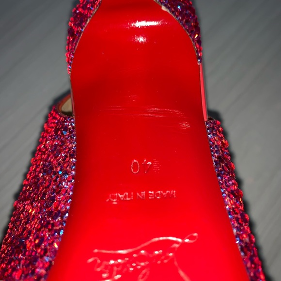✨Coral Christian Louboutin Strass✨ - Picture 6 of 6